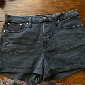 Black High Rise Madewell Jean Shorts - Size 32